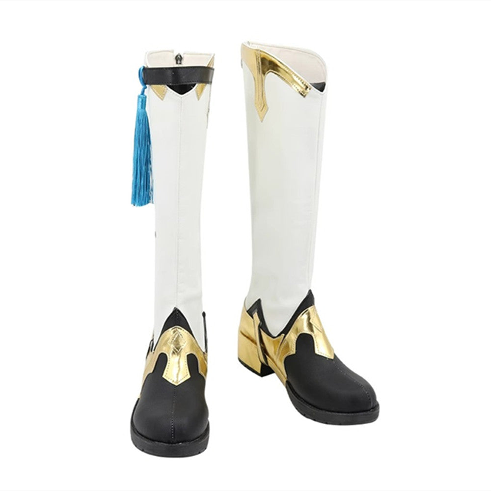 Game Genshin Impact Cosplay XingQiu Cosplay Long Boots Cosplay Shoes - Cosplay Shoes Boots