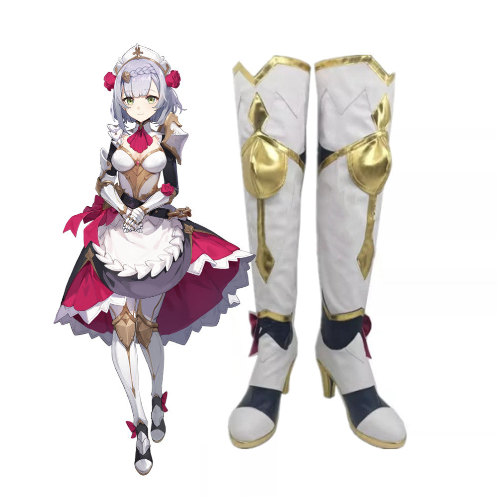 Game Genshin Impact Cosplay Noelle Cosplay Shoes Long Boots