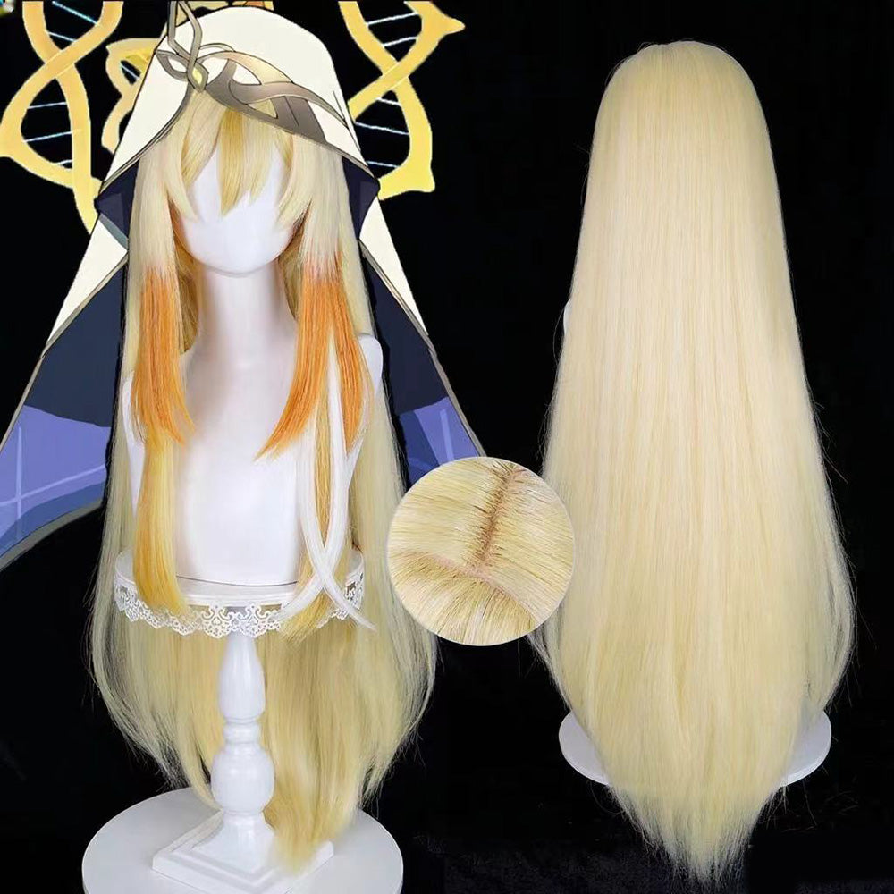【In Stock】Game Genshin Impact Cosplay Golden Rhinedottir Cosplay Wig