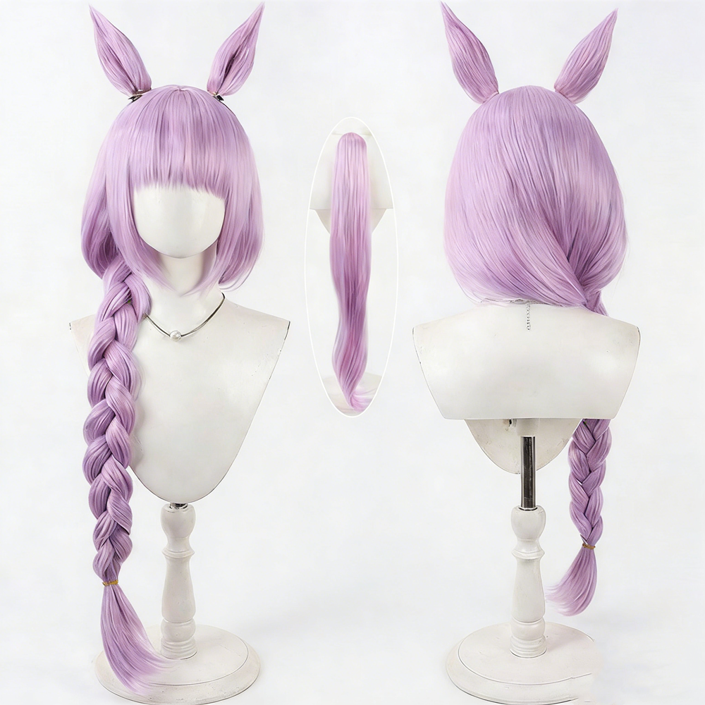 【In Stock】Game Umamusume:Pretty Derby Cosplay ムーンライトルナシー Moonlight Lunacy Cosplay Wig With Ears and Tail
