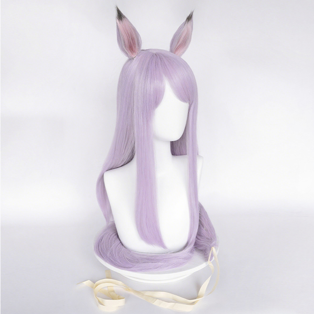 【In Stock】Game Umamusume:Pretty Derby Cosplay Mejiro McQueen Cosplay Wig With Ears and Tail