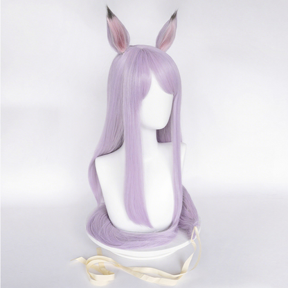 【In Stock】Game Umamusume:Pretty Derby Cosplay Mejiro McQueen Cosplay Wig With Ears and Tail