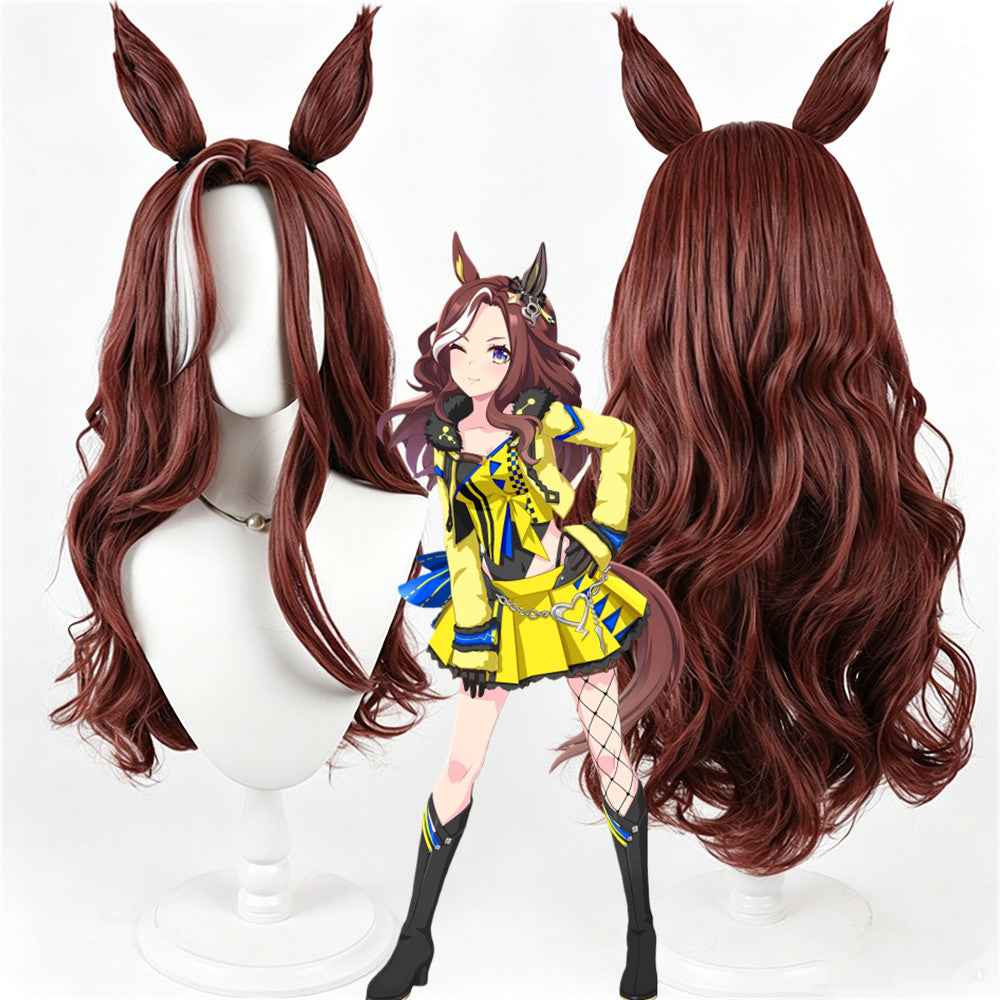 【In Stock】Game Umamusume:Pretty Derby Cosplay デアリングハート Daring Heart Cosplay Wig With Ears and Tail