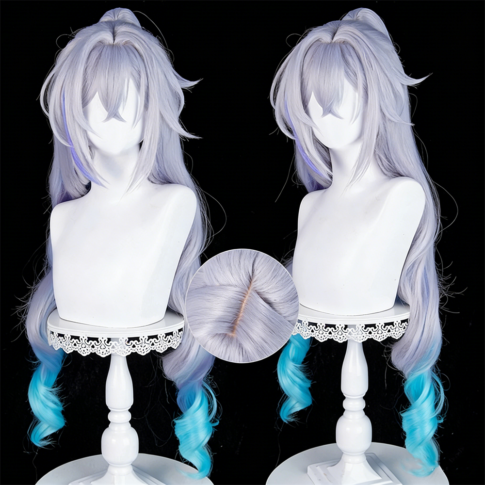 【In Stock】Game Honkai: Star Rail Cosplay Two-Phase Paradise SP Silver Wolf Cosplay Wig