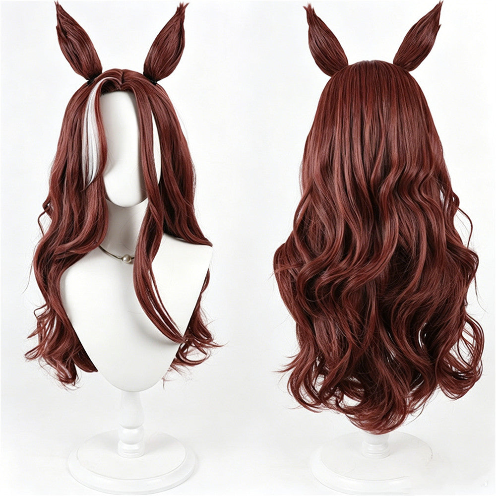 【In Stock】Game Umamusume:Pretty Derby Cosplay デアリングハート Daring Heart Cosplay Wig With Ears and Tail