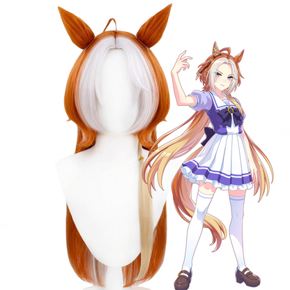 【In Stock】Game Umamusume:Pretty Derby Cosplay オルフェーヴル Orfevre Cosplay Wig With Ears and Tail