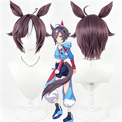 【In Stock】Game Umamusume:Pretty Derby Cosplay ビリーヴ Believe Cosplay Wig With Ears and Tail