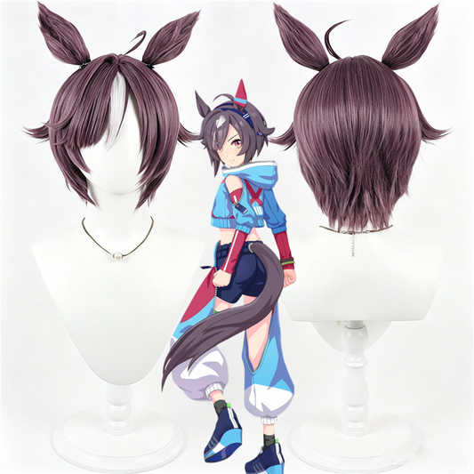 【In Stock】Game Umamusume:Pretty Derby Cosplay ビリーヴ Believe Cosplay Wig With Ears and Tail