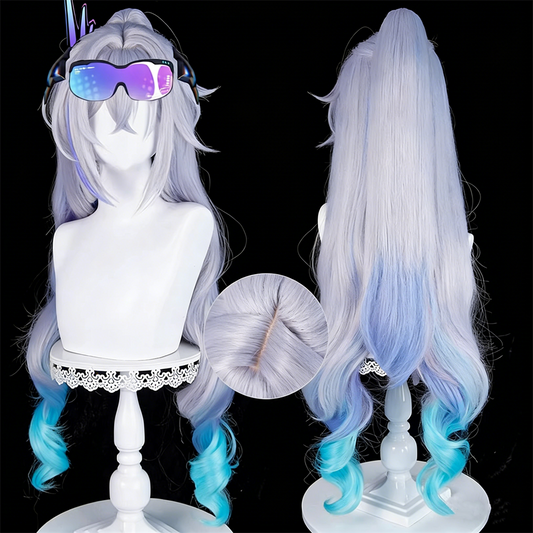 【In Stock】Game Honkai: Star Rail Cosplay Two-Phase Paradise SP Silver Wolf Cosplay Wig