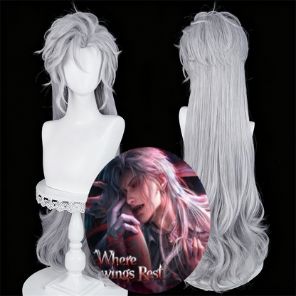 【In Stock】Game Love and Deepspace Cosplay Silverwing Demon Sylus シン 진운 Cosplay Wig
