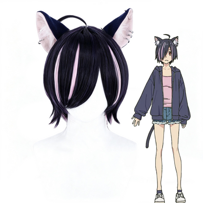 【In Stock】Anime Chainsmoker Cat Yani Neko ヤニねこ Cosplay Hameko Easygoing Anal Angel Cosplay Wig
