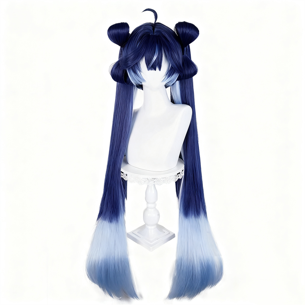 【In Stock】Game Wuthering Waves Cosplay Yongqing Fang's Iuno Cosplay Wig Blue Long Hair