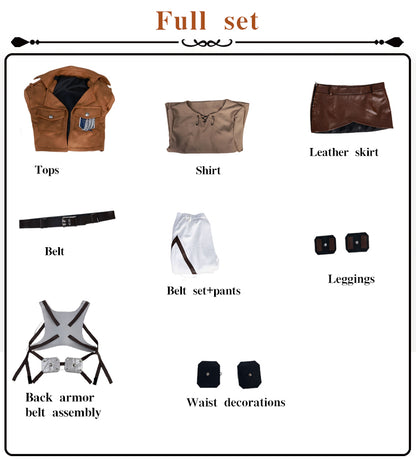 【In Stock】Anime Attack On Titan Cosplay  Armin Arlert Eren Yeager Hange Zoë Levi Mikasa Ackerman Historia Reiss Cosplay Costume