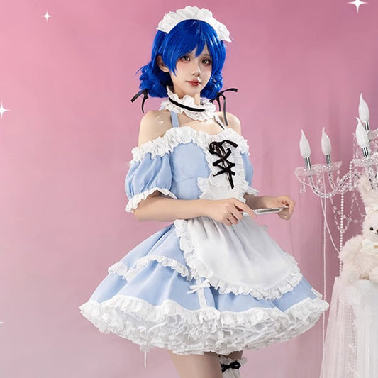 【In Stock】Anime Mermaid Melody Pichi Pichi Pitch Cosplay Hanon Hosho Maid Cosplay Costume