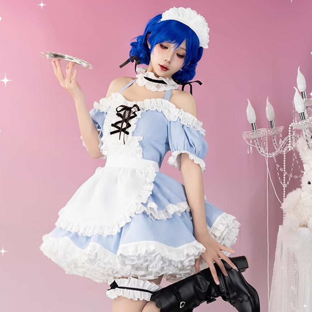 【In Stock】Anime Mermaid Melody Pichi Pichi Pitch Cosplay Hanon Hosho Maid Cosplay Costume