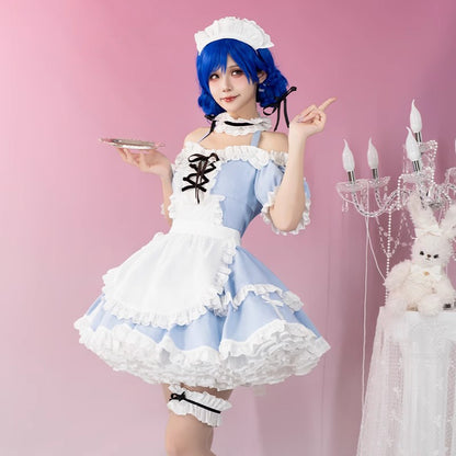 【In Stock】Anime Mermaid Melody Pichi Pichi Pitch Cosplay Hanon Hosho Maid Cosplay Costume