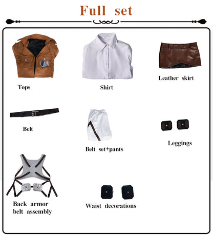 【In Stock】Anime Attack On Titan Cosplay  Armin Arlert Eren Yeager Hange Zoë Levi Mikasa Ackerman Historia Reiss Cosplay Costume