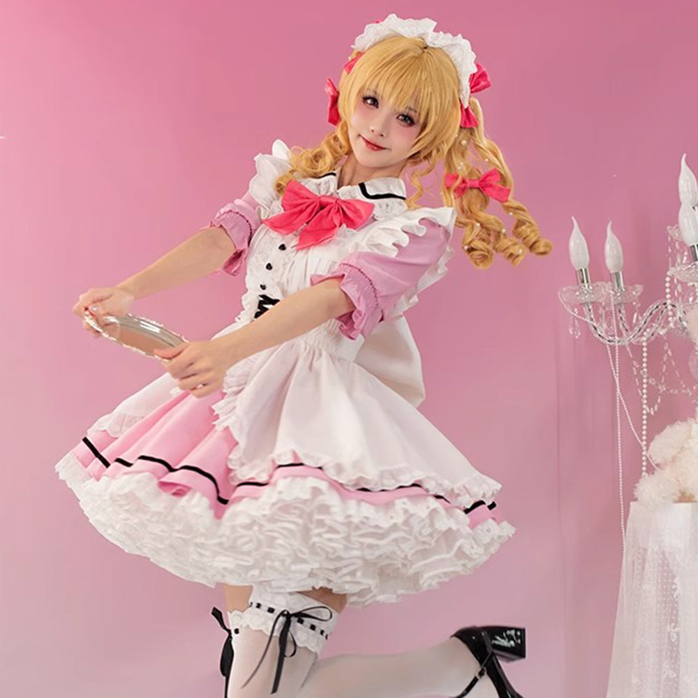 【In Stock】Anime Mermaid Melody Pichi Pichi Pitch Cosplay Lucia Nanami Maid Cosplay Costume