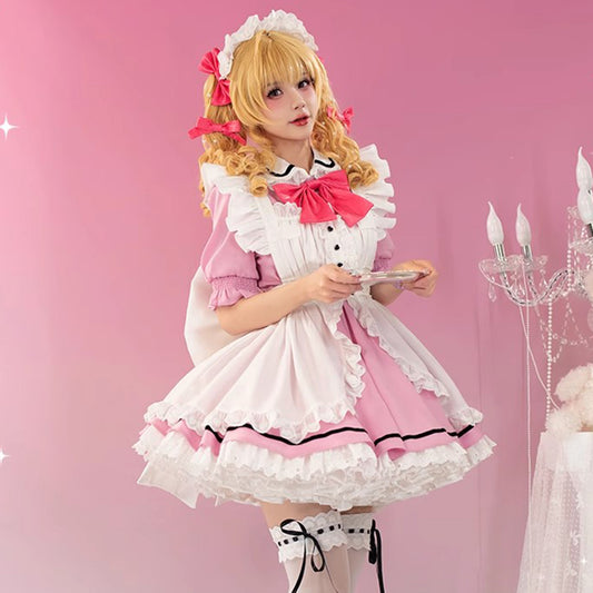 【In Stock】Anime Mermaid Melody Pichi Pichi Pitch Cosplay Lucia Nanami Maid Cosplay Costume