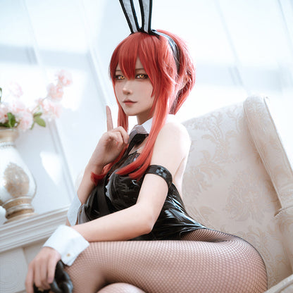 【In Stock】Anime Chainsaw Man Cosplay Bunny Girl Makima/Power Cosplay Costume - Makima / S - Cosplay Costumes