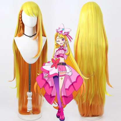 【In Stock】Anime  Hirogaru Sky! Pretty Cure Cosplay Hijiri Ageha Cure Butterfly キュアバタフライCosplay Wig 120cm