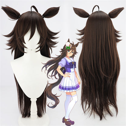 【In Stock】Game Umamusume:Pretty Derby Cosplay ミスターシービー Mr. C.B. Cosplay Wig With Ears and Tail
