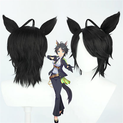 【In Stock】Game Umamusume:Pretty Derby Cosplay フジキセキ Fuji Kiseki Cosplay Wig With Ears and Tail