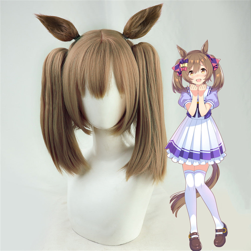 【In Stock】Game Umamusume:Pretty Derby Cosplay スマートファルコン Smart Falcon Cosplay Wig With Ears and Tail