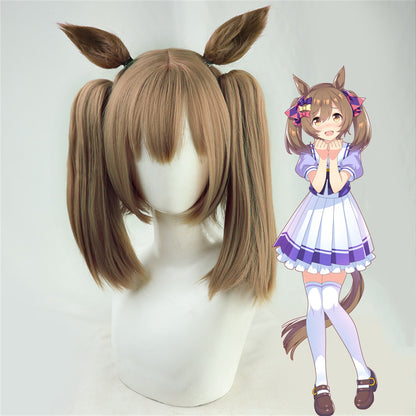 【In Stock】Game Umamusume:Pretty Derby Cosplay スマートファルコン Smart Falcon Cosplay Wig With Ears and Tail