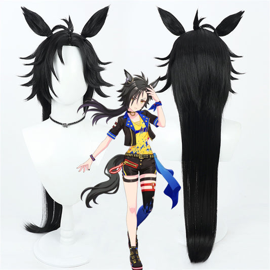【In Stock】Game Umamusume:Pretty Derby Cosplay エアシャカール Air Shakur Cosplay Wig With Ears and Tail