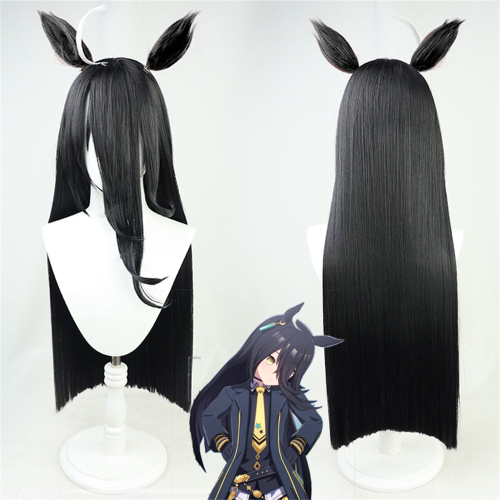 【In Stock】Game Umamusume:Pretty Derby Cosplay マンハッタンカフェ Manhattan Cafe Cosplay Wig With Ears and Tail
