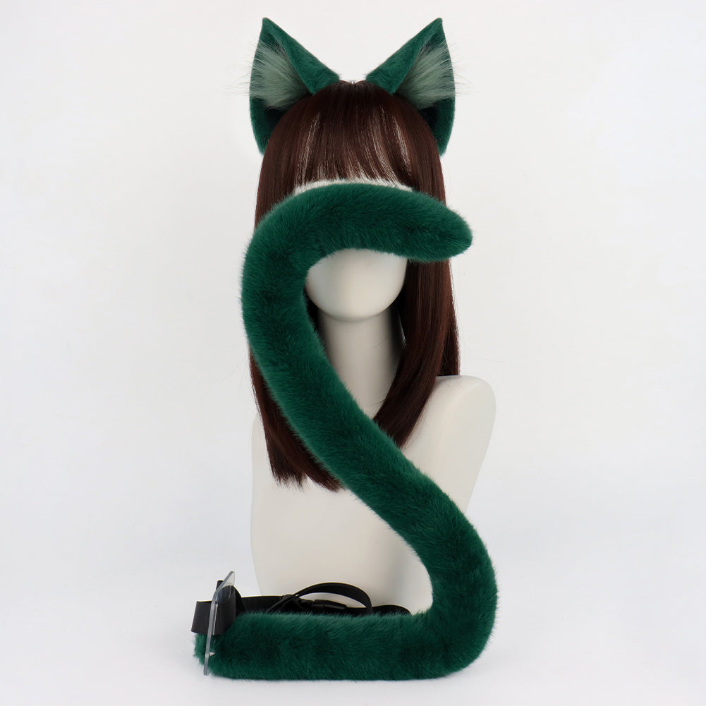 MiukoCosplay Anime The Apothecary Diaries Cosplay Maomao Cat's Ears Hair Hoop Cute Headwear Accessories &Tail Cosplay Prop