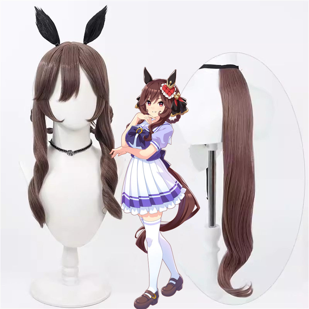 【In Stock】Game Umamusume:Pretty Derby Cosplay ジェンティルドンナ Gentildonna Cosplay Wig With Ears and Tail