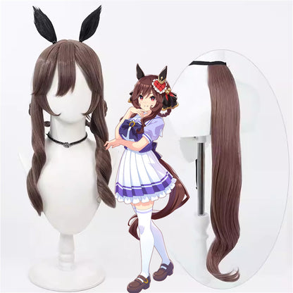 【In Stock】Game Umamusume:Pretty Derby Cosplay ジェンティルドンナ Gentildonna Cosplay Wig With Ears and Tail