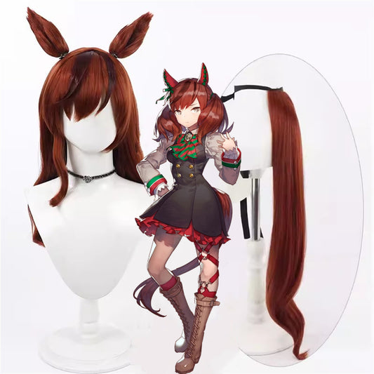 【In Stock】Game Umamusume:Pretty Derby Cosplay ナイスネイチャ Nice Nature Cosplay Wig With Ears and Tail