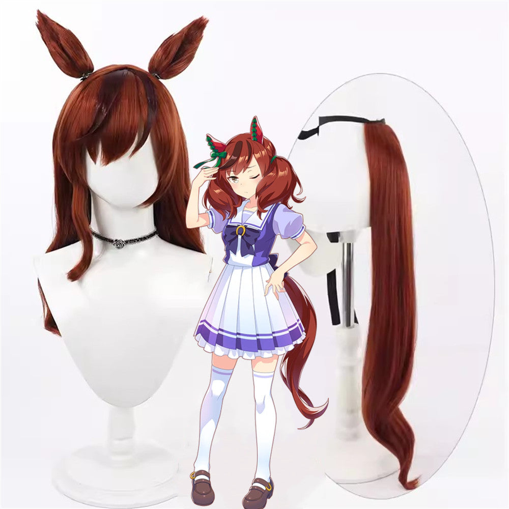 【In Stock】Game Umamusume:Pretty Derby Cosplay ナイスネイチャ Nice Nature Cosplay Wig With Ears and Tail