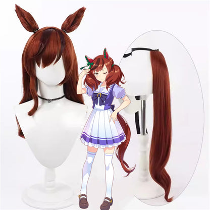【In Stock】Game Umamusume:Pretty Derby Cosplay ナイスネイチャ Nice Nature Cosplay Wig With Ears and Tail