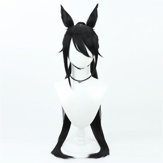 【In Stock】Game Umamusume:Pretty Derby Cosplay シンボリクリスエス Symboli Kris S Cosplay Wig With Ears and Tail