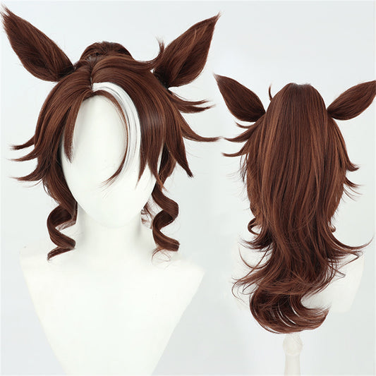 【In Stock】Game Umamusume:Pretty Derby Cosplay メジロパーマー Mejiro Palmer Cosplay Wig With Ears and Tail