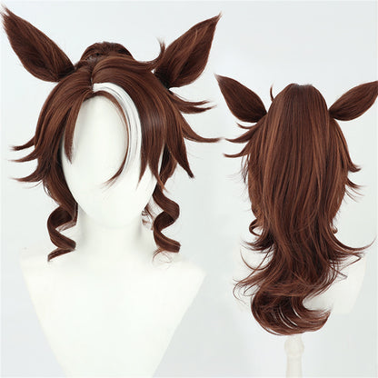 【In Stock】Game Umamusume:Pretty Derby Cosplay メジロパーマー Mejiro Palmer Cosplay Wig With Ears and Tail