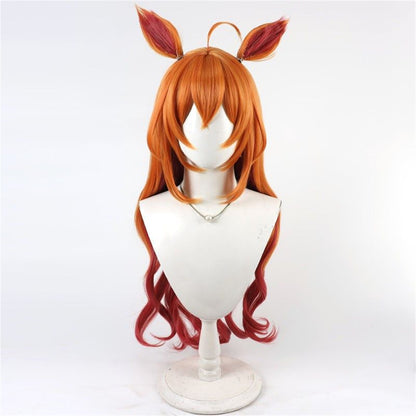 【In Stock】Game Umamusume:Pretty Derby Cosplay マヤノトップガン Mayano Top Gun Cosplay Wig With Ears and Tail
