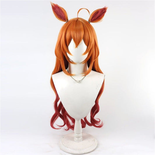 【In Stock】Game Umamusume:Pretty Derby Cosplay マヤノトップガン Mayano Top Gun Cosplay Wig With Ears and Tail