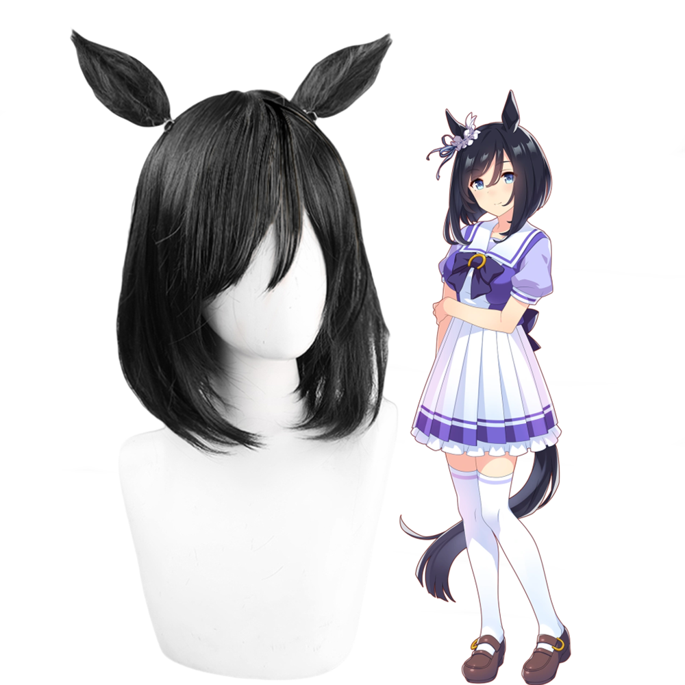 【In Stock】Game Umamusume:Pretty Derby Cosplay エイシンフラッシュ Eishin Flash Cosplay Wig With Ears and Tail