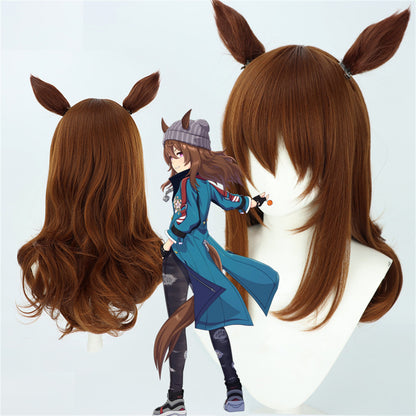 【In Stock】Game Umamusume:Pretty Derby Cosplay ナカヤマフェスタ Nakayama Festa Cosplay Wig With Ears and Tail
