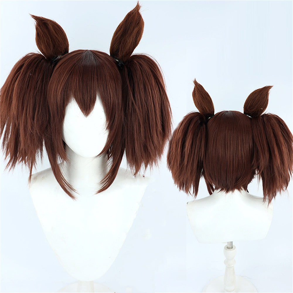 【In Stock】Game Umamusume:Pretty Derby Cosplay イナリワン Inari One Cosplay Wig With Ears and Tail