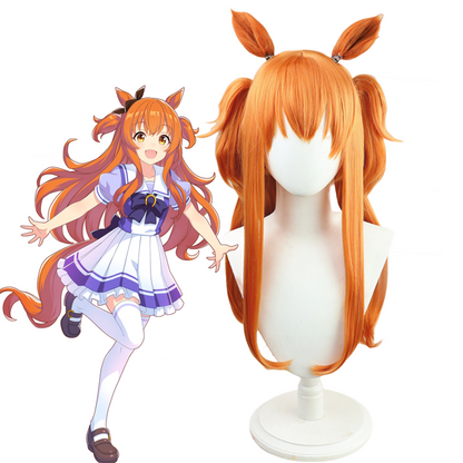 【In Stock】Game Umamusume:Pretty Derby Cosplay マヤノトップガン Mayano Top Gun Cosplay Wig With Ears and Tail