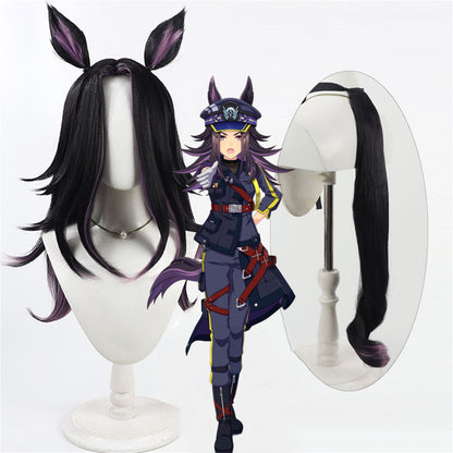【In Stock】Game Umamusume:Pretty Derby Cosplay フェノーメノ Fenomeno Cosplay Wig With Ears and Tail