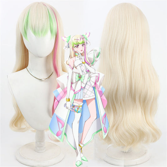 【In Stock】Anime Kimi to Idol Pretty Cure キミとアイドルプリキュアCosplay プリルン Purirun Cure Zukyoon キュアズキューン Cosplay Wig