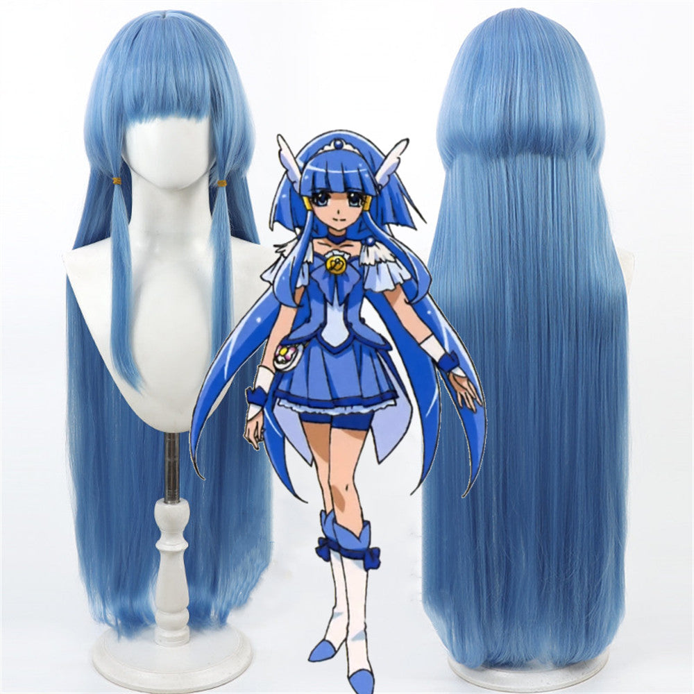 【In Stock】Anime Smile Pretty Cure! スマイルプリキュア！Cosplay Aoki Reika Cure Beauty Glitter Force Chloe Cosplay Wig