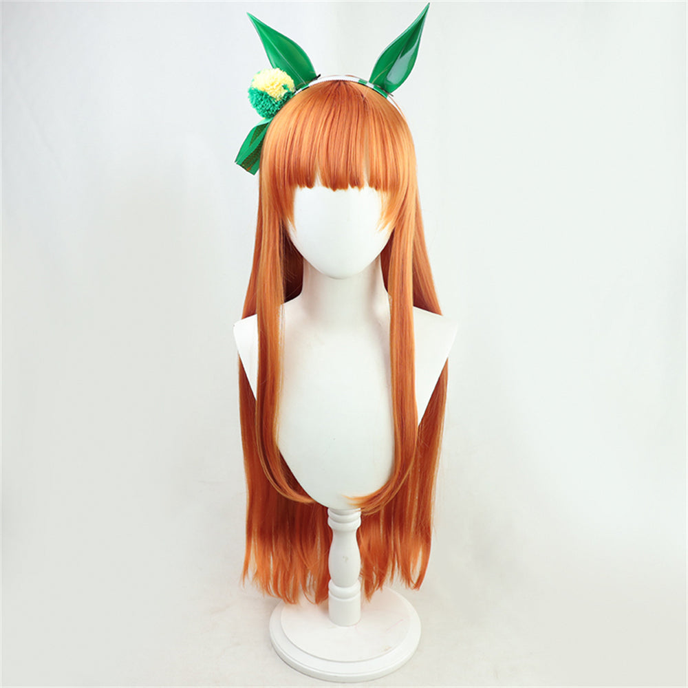 【In Stock】Game Umamusume:Pretty Derby Cosplay Silence Suzuka Cosplay Wig With Hair Access and Tail